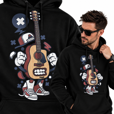 BLUZA Z KAPTUREM  ANIMOWANA GUITAR